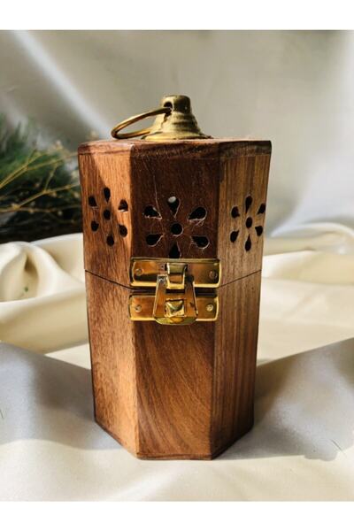 Adil Baba Dekoratif Ahşap El Oyması Lobandan Tütsülük 15x7cm