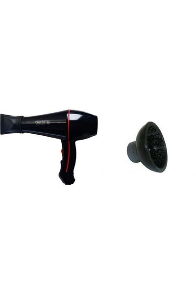 POWERTEC Turbo Professional Hair Dryer - Head Textured