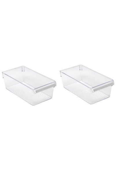 Prima Nova 2-Piece Transparent Refrigerator Cabinet Organizer - Shelf 290*150...