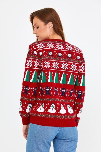 COOL TARZ Women's Red Cristmas Christmas Sweater