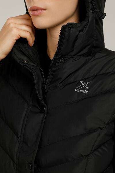 Kinetix Sn30 Zıggy Coat 1pr Siyah Kadın Kısa Kaban