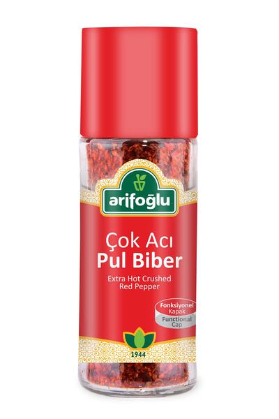 Arifoğlu Pul Kırmızı Biber Çok Acı 50g Cam