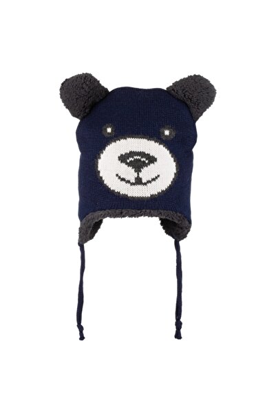 Kitti 0-12 Months Baby Beanie with Ears Navy Blue