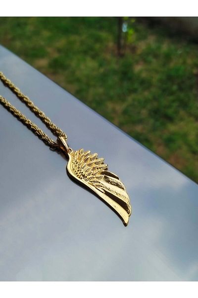 The Collection Eagle Wing Gold Men's Necklace
