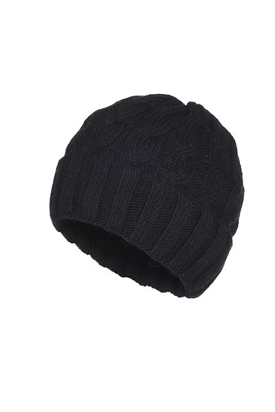 Fonem Lambswool Hairback Beanie Fo 2087-1 Black