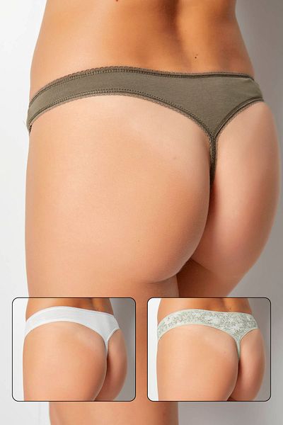 Siyah İnci Tanga din bumbac Lycra din 3 piese