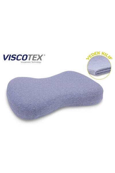VİSCOTEX Visco Ortopedik Boyun Destekli-ekstra Pamuk Kılıf-taşıma Çantalı Yastık-60x40x12, Sarı