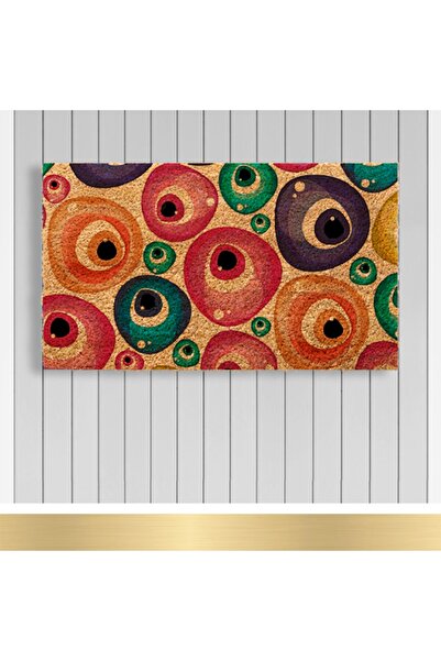 Paspashello , Design Koko Kapı Önü Paspas / Pvc Taban / Model; Renkli Nazar B...