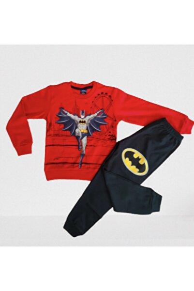 Mikro betmen batman desenli baskılı %100 pamuklu mevsimlik erkek çocuk pijama...