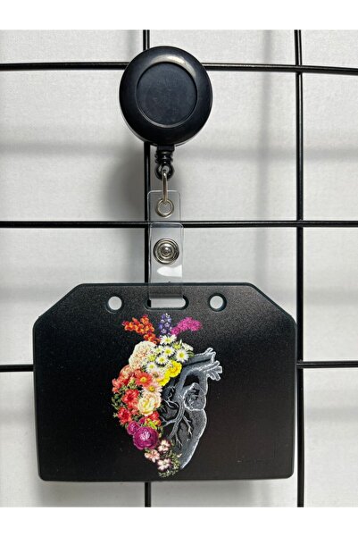 Hediyebum Floral Heart Negru Guler lateral Teaca card