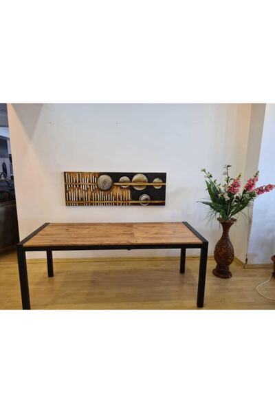 erezoğulları Açılır Yemek Toplantı Masası Ve 4 Ad Bahar Sandalye Takımı 75*120 cm