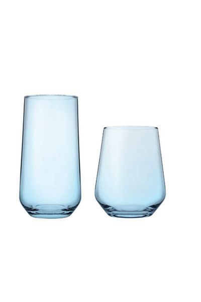 Paşabahçe Allegra Water Glass Set - Water Glass Set 12 Pcs. Blue