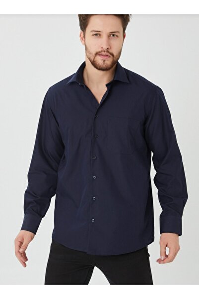 BLUEMOOR Men's Straight Classic Cut Long Sleeve Shirt
