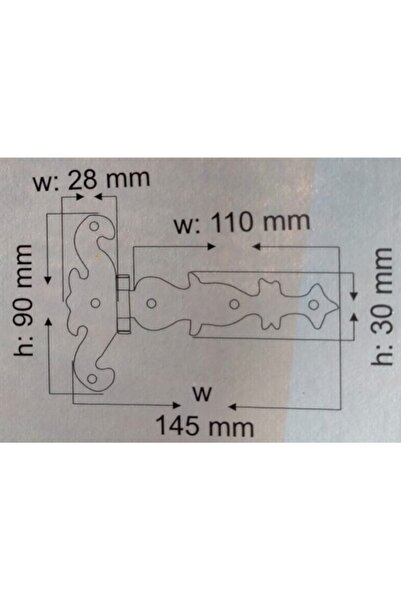 TNÇR Antik Oksit Kapı Pencere Menteşesi Prinç B-28