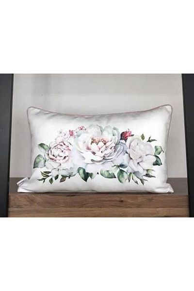 KIRLENTİM E951 Digital Printed Double Sided Patterned Throw Pillow Cover with Piping Edges