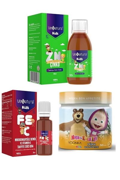 VeNatura Bon Appetit - Zinc 100 Ml, Iron and Vitamin C. 20 Ml, 60 Gr in Powder Form
