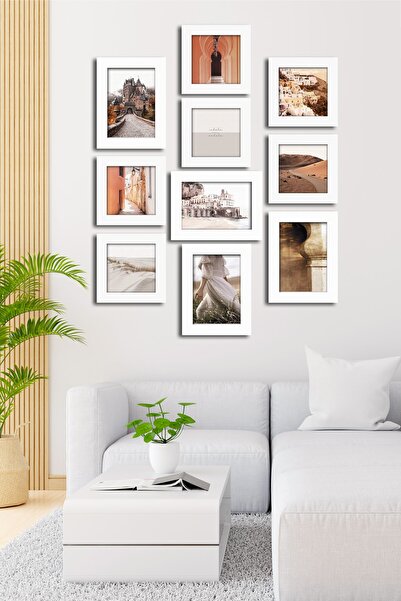 Cadran Kadran 10 Parçalı Çerçeve Görünümlü Mdf Tablo Seti Flm114