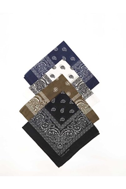 Fular Marketi 4 قطع باندانا قطن منقوشة عرقيًا - 4sk