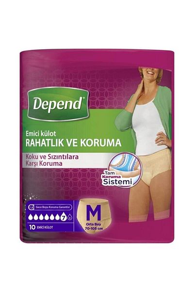 Depend Absorbent Panties Women's Medium 10 Pack Size M 2 Pack