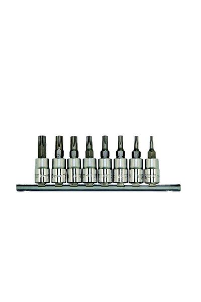 Rico Rc7024 Perforated Torx Bit Set Set 1/4" Socket 8 Pieces