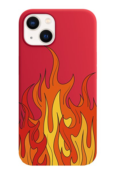 shoptocase Iphone 13 Lansman Alevler - 2 Desenli Telefon Kılıfı