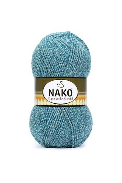 NAKO Superlambs Special - 49% μαλλί, Petrol Muline Color, Πλεκτό νήμα χειρός, 1 τεμάχιο