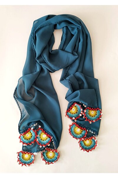 Halley Concept وشاح شيفون مطرز