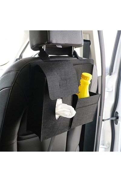 Ankaflex Organizator negru pentru scaune și portbagaj auto - Geantă din pâslă, Organizator pentru obiecte în interiorul vehiculului
