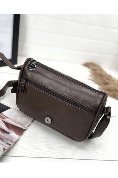 Deribag Geanta Crossbody Mijlocie din Piele Veritabila 24*17*7 Cm