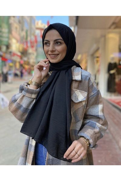 çiğdem eşarp Silky Cazz Shawl Black