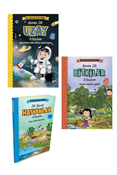 Sincap Kitap Ne Sorsan Bilir Minik Seti - Benim Ilk Uzay / Bitkiler / Hayvanl...