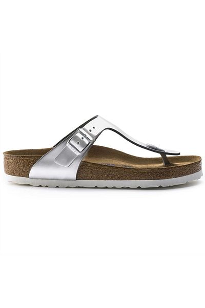 Birkenstock Gizeh Women's Slippers - Metallic Silver