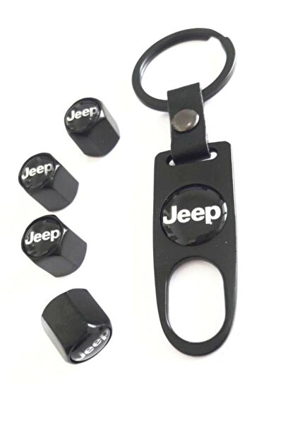 GARDENAUTO طقم غطاء صمام وسلسلة مفاتيح من الفولاذ المقاوم للصدأ من جيب شيروكي