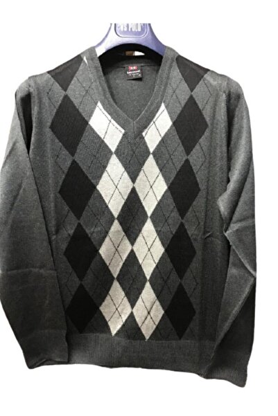 Nacar Erkek V Yaka Ince Triko Kazak