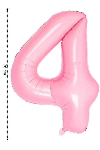 ELGALA بالون فويل 4 عدد بالون هيليوم 76 سم لون وردي