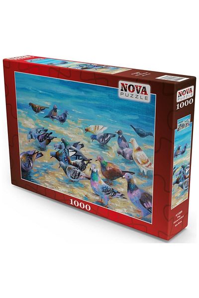 Nova Puzzle Nova 1000 Piece Beach Pigeons Puzzle - Nikolay Sivenkov