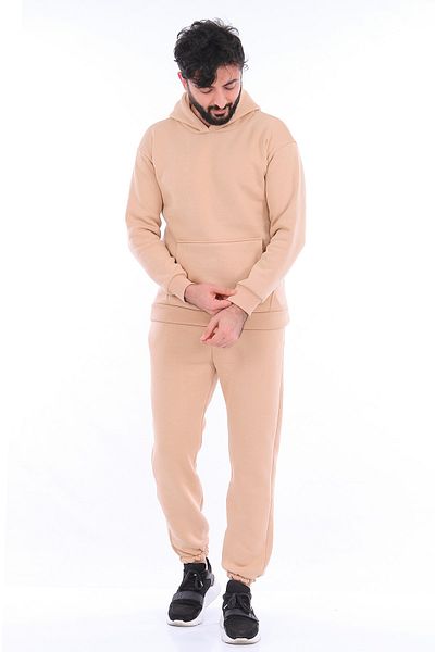 LACASE Σετ αθλητικής φόρμας Unisex Beige Thread Oversize
