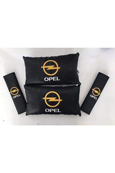 OEM Opel Nakışlı Astra Corsa Deri 1 Çift Boyun Yastık Ve 1 Çift Kemer Pedi