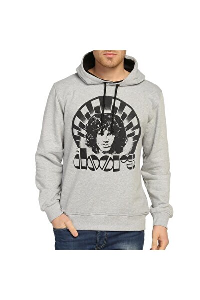 Bant Giyim Jim Morrison the Doors Gray Hooded Sweatshirt