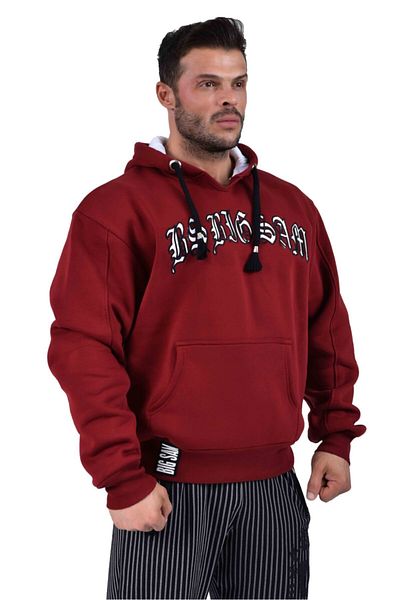 Big Sam Winter Burgundy Hooded Sweater - Relaxed Fit 4683