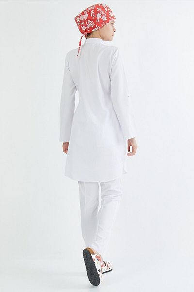 Owlet Medikal Set uniformă chirurgicală cu hijab alb