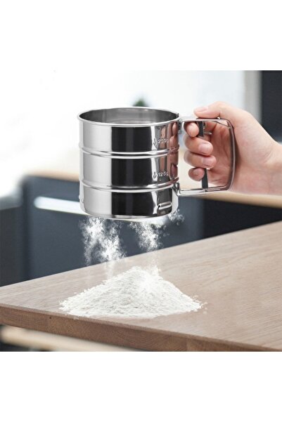 Genel Markalar Silikon Büyük Boy Hamur Açma Matı 45x65 Ve 250gr Kapasiteli Un Şeker Eleği