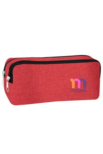 Alone Double Compartment Pencil Bag & Makeup Bag 310 Red Multi-Purpose Bag