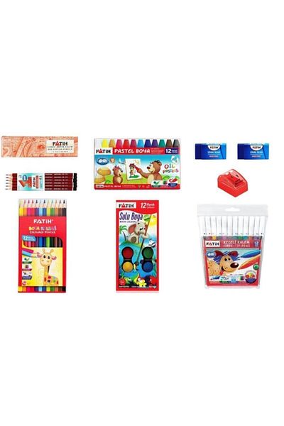 Fatih 9 Piece School and Painting Set
