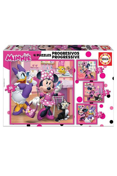 EDUCA Minnie Happy Helpers 12-16-20-25 Pieces Puzzle /