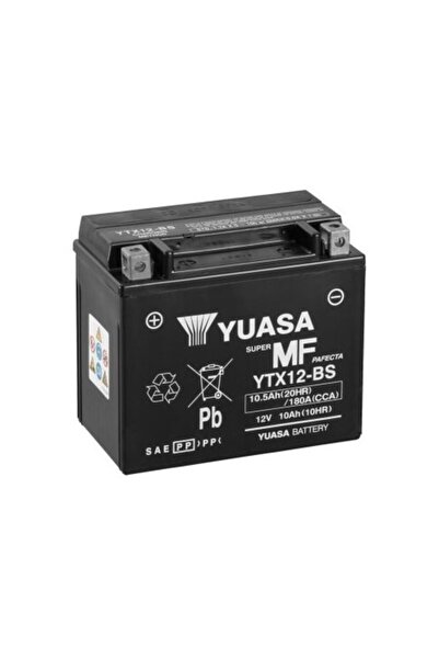 Yuasa Ytx12-bs 12v10 Ah Bakımsız Motosiklet Ve Atv Aküsü