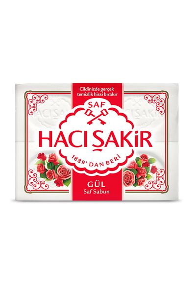 Hacı Şakir Rose White Mold Soap 4x150 gr
