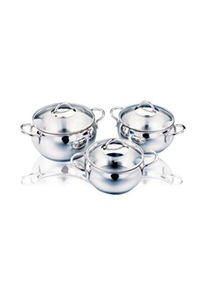 KORKMAZ A1801 طقم أواني طهي سمين جونيور 3 قطع