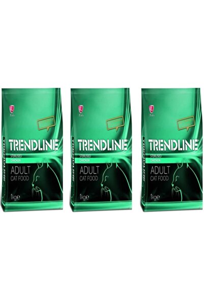 Trendline Sterilised Tavuklu Kedi Maması 1 kg 3'lü Set