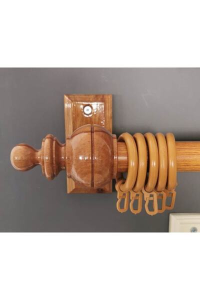 KİP PERDE & AKSESUARLARI Perde Meşe Rustik Askı Borusu Takım 100cm